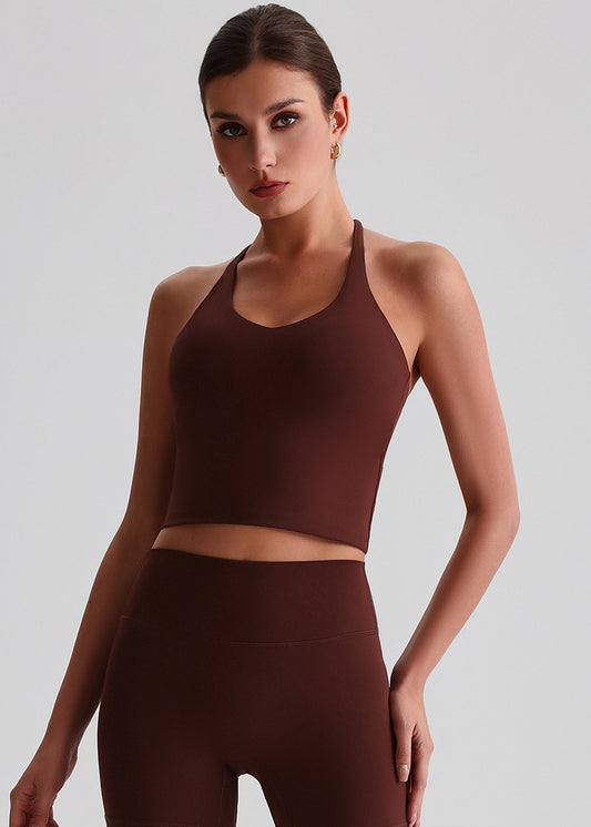 Rayven Cross-Back Sculpt Top